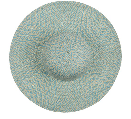 Καπέλο Ψάθινο Χρωματιστό 35%  Polyester/65%  Ψάθα Μέγεθος One Size 44x44x12cm Σε 2 Χρώματα