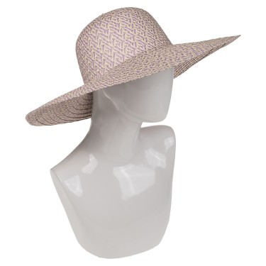 Καπέλο Ψάθινο Χρωματιστό 35%  Polyester/65%  Ψάθα Μέγεθος One Size 44x44x12cm Σε 2 Χρώματα