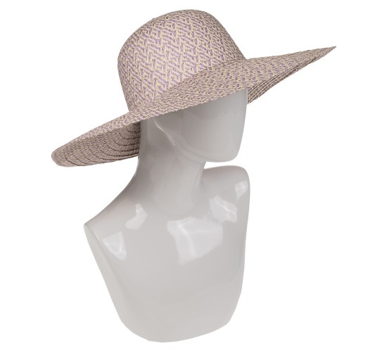 Καπέλο Ψάθινο Χρωματιστό 35%  Polyester/65%  Ψάθα Μέγεθος One Size 44x44x12cm Σε 2 Χρώματα