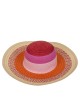 Καπέλο Ψάθινο Χρωματιστό 2%  Polyester/98%  Ψάθα Μέγεθος One Size 42x42x12cm Σε 2 Χρώματα