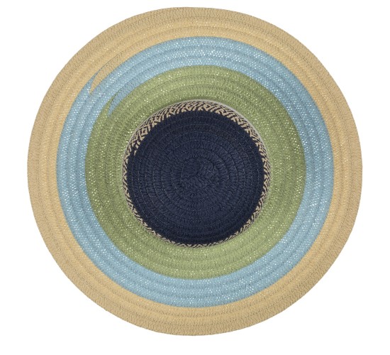 Καπέλο Ψάθινο Χρωματιστό 2%  Polyester/98%  Ψάθα Μέγεθος One Size 42x42x12cm Σε 2 Χρώματα