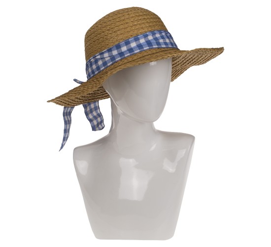 Καπέλο Ψάθινο Με Χρωματιστή Λωρίδα 98%  Ψάθα/2%  Polyester Μέγεθος One Size 37x37x12cm Σε 2 Χρώματα