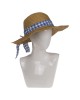 Καπέλο Ψάθινο Με Χρωματιστή Λωρίδα 98%  Ψάθα/2%  Polyester Μέγεθος One Size 37x37x12cm Σε 2 Χρώματα