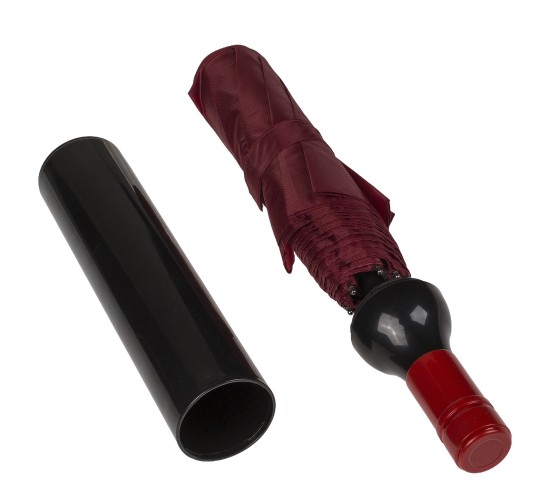 Ομπρέλα Τσέπης Μπουκάλι Κρασιού Μοβ Πλαστικό/Μέταλλο 90cm