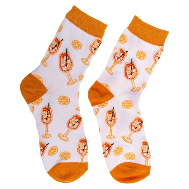 Κάλτσες Κοκτέιλ Λευκό/Πορτοκαλί 70%  Βαμβάκι/25%  Polyester/5%  Ελαστάνη Μέγεθος 36-42