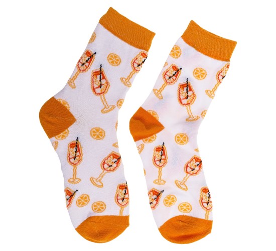 Κάλτσες Κοκτέιλ Λευκό/Πορτοκαλί 70%  Βαμβάκι/25%  Polyester/5%  Ελαστάνη Μέγεθος 36-42