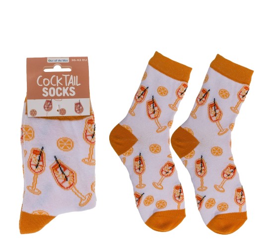 Κάλτσες Κοκτέιλ Λευκό/Πορτοκαλί 70%  Βαμβάκι/25%  Polyester/5%  Ελαστάνη Μέγεθος 36-42