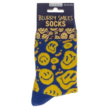 Κάλτσες Χαμόγελα Κίτρινο/Μπλε 70%  Βαμβάκι/25%  Polyester/5%  Ελαστάνη Μέγεθος 36-42