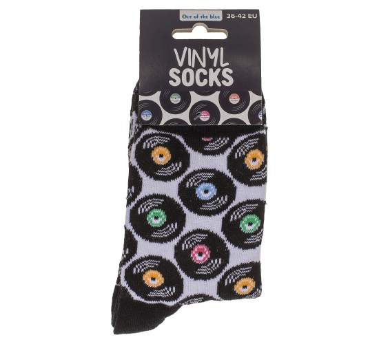 Κάλτσες Δίσκοι Βινυλίου Μαύρο 70%  Βαμβάκι/25%  Polyester/5%  Ελαστάνη Μέγεθος 42-46