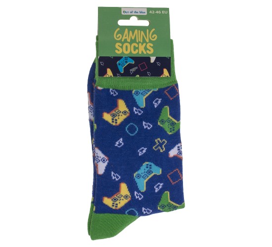 Κάλτσες Gaming Μπλε/Πράσινο 70%  Βαμβάκι/25%  Polyester/5%  Ελαστάνη Μέγεθος 42-46
