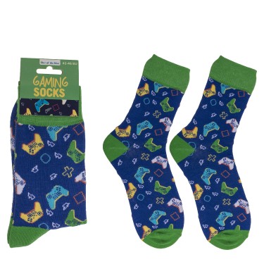 Κάλτσες Gaming Μπλε/Πράσινο 70%  Βαμβάκι/25%  Polyester/5%  Ελαστάνη Μέγεθος 42-46