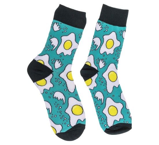 Κάλτσες Τηγανητά Αυγά Τιρκουάζ/Λευκό/Μαύρο 70%  Βαμβάκι/25%  Polyester/5%  Ελαστάνη Μέγεθος 42-46