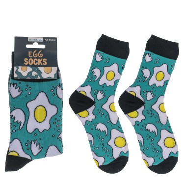 Κάλτσες Τηγανητά Αυγά Τιρκουάζ/Λευκό/Μαύρο 70%  Βαμβάκι/25%  Polyester/5%  Ελαστάνη Μέγεθος 42-46