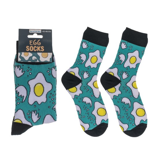 Κάλτσες Τηγανητά Αυγά Τιρκουάζ/Λευκό/Μαύρο 70%  Βαμβάκι/25%  Polyester/5%  Ελαστάνη Μέγεθος 42-46