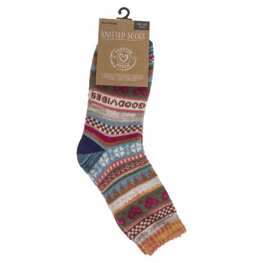 Κάλτσες Πλεχτές Γυναικίες Πολύχρωμο 20%  Βαμβάκι/60%  Polyester/20%  Ακρυλικό Μέγεθος 38-42