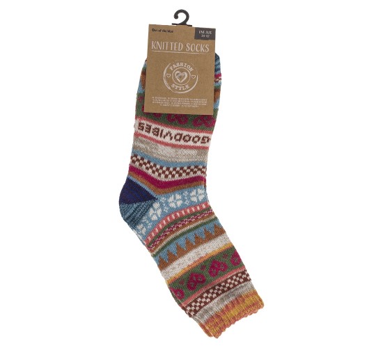 Κάλτσες Πλεχτές Γυναικίες Πολύχρωμο 20%  Βαμβάκι/60%  Polyester/20%  Ακρυλικό Μέγεθος 38-42