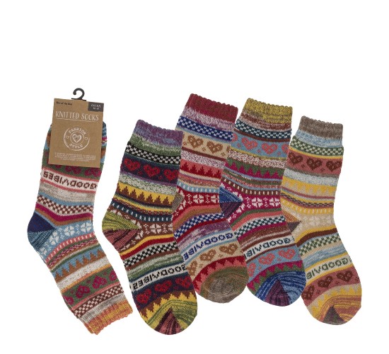 Κάλτσες Πλεχτές Γυναικίες Πολύχρωμο 20%  Βαμβάκι/60%  Polyester/20%  Ακρυλικό Μέγεθος 38-42