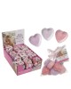 Μπάλα Μπάνιου Σε Σχήμα Καρδιάς Άρωμα Τριαντάφυλλο 12g Σε 4 Χρώματα Σετ 10Τμχ