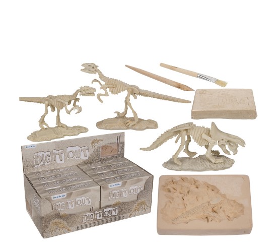 Παιχνίδι Κιτ Ανασκαφής Δεινόσαυρου 4.5x18cm Σε 6 Σχέδια