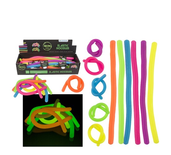 Παιχνίδι Ελαστικό Μακαρόνι Φωσφοριζέ 29cm Σε 6 Χρώματα