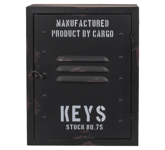 Κλειδοθήκη ‘Cargo’ 8 Θέσεων Μαύρο Μέταλλο 23x9x30cm