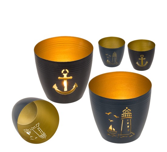 Ρεσώ Μαύρο Μέταλλο 10x10x9cm Σε 2 Σχέδια