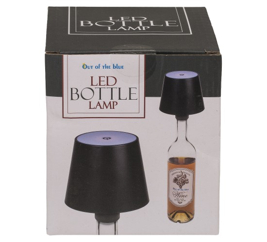 Επιτραπέζιο Φωτιστικό LED Φορητό Για Μπουκάλι Μαύρο Πλαστικό 11x10.5cm