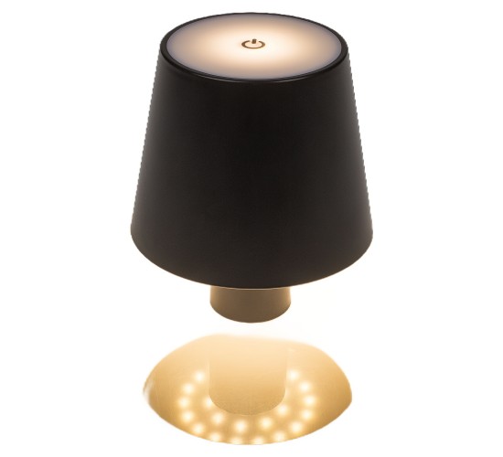 Επιτραπέζιο Φωτιστικό LED Φορητό Για Μπουκάλι Μαύρο Πλαστικό 11x10.5cm