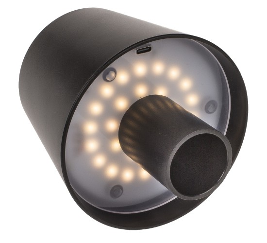 Επιτραπέζιο Φωτιστικό LED Φορητό Για Μπουκάλι Μαύρο Πλαστικό 11x10.5cm