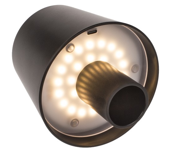 Επιτραπέζιο Φωτιστικό LED Φορητό Για Μπουκάλι Μαύρο Πλαστικό 11x10.5cm