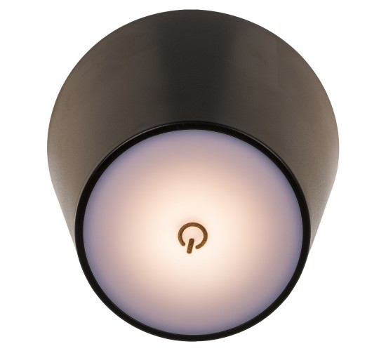 Επιτραπέζιο Φωτιστικό LED Φορητό Για Μπουκάλι Μαύρο Πλαστικό 11x10.5cm