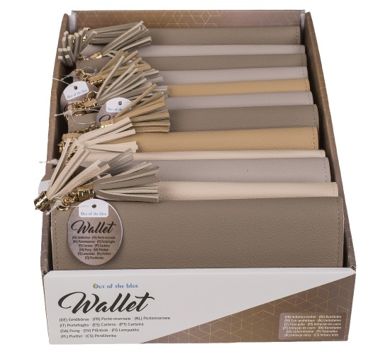 Πορτοφόλι Με Θήκη Με Φερμουάρ Δερματίνη 19x9.5cm Σε 4 Χρώματα