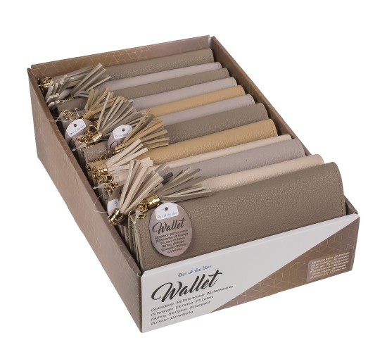 Πορτοφόλι Με Θήκη Με Φερμουάρ Δερματίνη 19x9.5cm Σε 4 Χρώματα