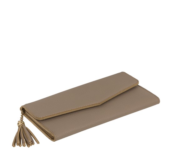 Πορτοφόλι Με Θήκη Με Φερμουάρ Δερματίνη 19x9.5cm Σε 4 Χρώματα