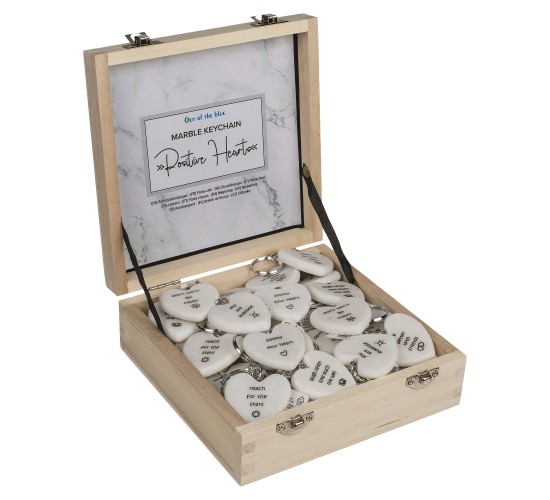 Μπρελόκ Καρδιά Μάρμαρο/Μέταλλο 4x0.5cm Σε 6 Σχέδια