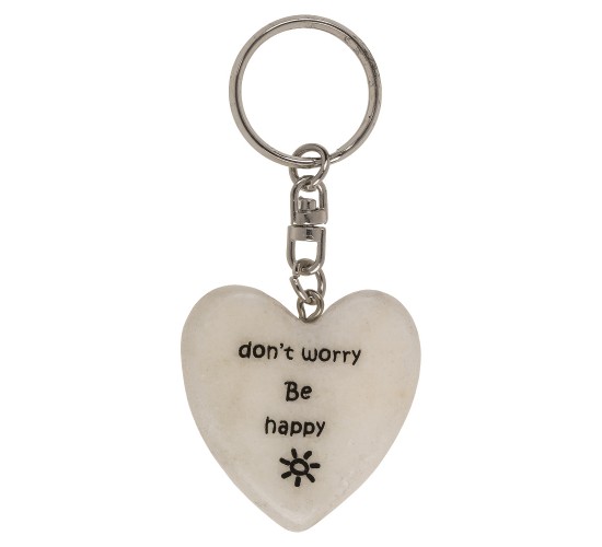 Μπρελόκ Καρδιά Μάρμαρο/Μέταλλο 4x0.5cm Σε 6 Σχέδια