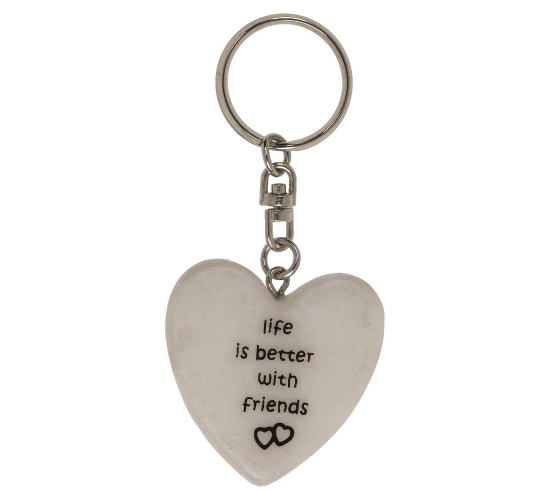 Μπρελόκ Καρδιά Μάρμαρο/Μέταλλο 4x0.5cm Σε 6 Σχέδια