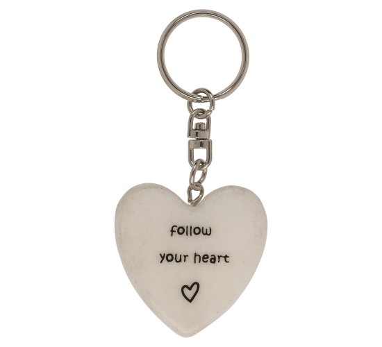 Μπρελόκ Καρδιά Μάρμαρο/Μέταλλο 4x0.5cm Σε 6 Σχέδια