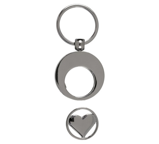 Μπρελόκ Με Κέρμα Για Τρόλεϊ Ασημί Μέταλλο 3.5cm Σε Διάφορα Σχέδια