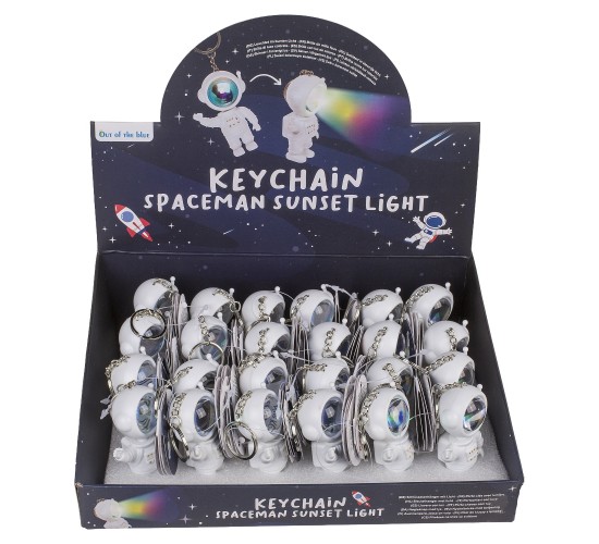 Μπρελόκ Αστροναύτης Με Φως Μπαταρίας Λευκό Πλαστικό/Μέταλλο