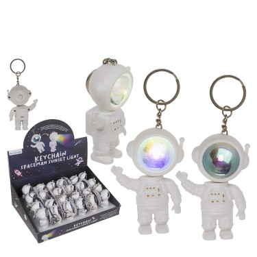 Μπρελόκ Αστροναύτης Με Φως Μπαταρίας Λευκό Πλαστικό/Μέταλλο