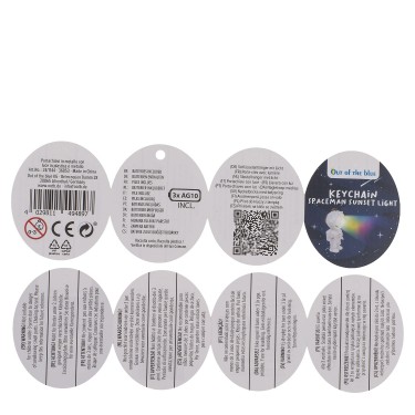 Μπρελόκ Αστροναύτης Με Φως Μπαταρίας Λευκό Πλαστικό/Μέταλλο