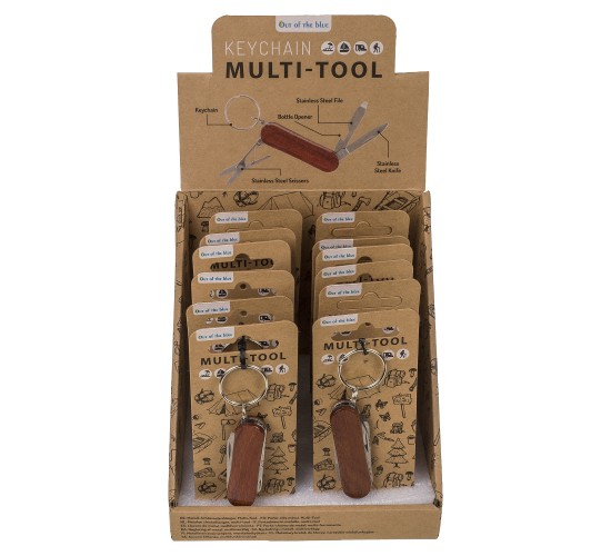 Μπρελόκ Πολυεργαλείο Σουγιάς Μέταλλο/Ξύλο 6x2x1cm