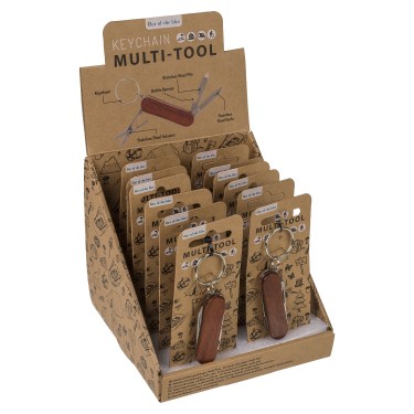 Μπρελόκ Πολυεργαλείο Σουγιάς Μέταλλο/Ξύλο 6x2x1cm