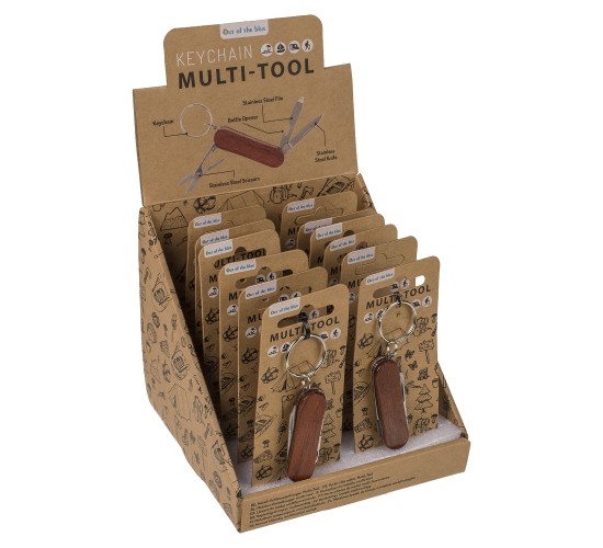 Μπρελόκ Πολυεργαλείο Σουγιάς Μέταλλο/Ξύλο 6x2x1cm