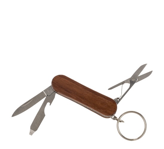 Μπρελόκ Πολυεργαλείο Σουγιάς Μέταλλο/Ξύλο 6x2x1cm