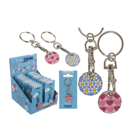 Μπρελόκ Με Κέρμα Για Τρόλεϊ Μέταλλο 2.28x8cm Σε 2 Σχέδια