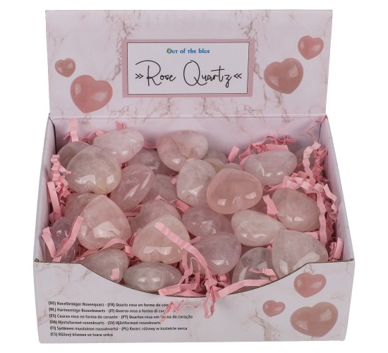 Καρδιά Χαλαζία Ροζ 2.5cm