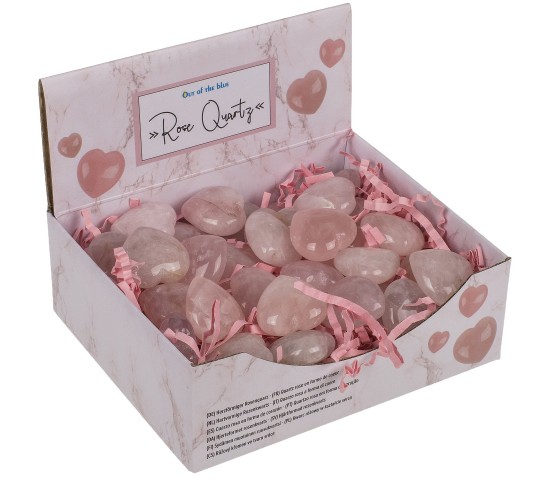 Καρδιά Χαλαζία Ροζ 2.5cm