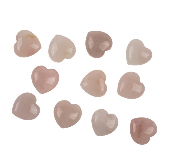 Καρδιά Χαλαζία Ροζ 2.5cm